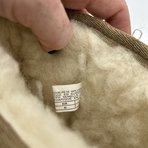 EMU Bronte Lo Suede Upper Boot w/ Merino Wool Lining Size W-F10/M-H9 Beige Clean - Picture 12 of 16